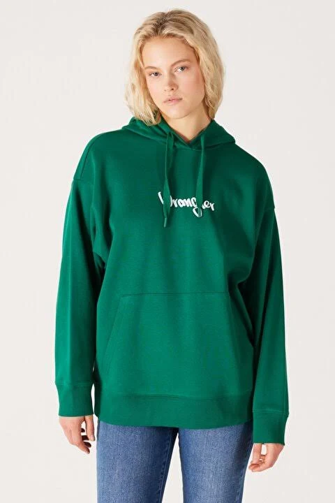 Kapüşonlu Oversize Sweatshirt - Gri S